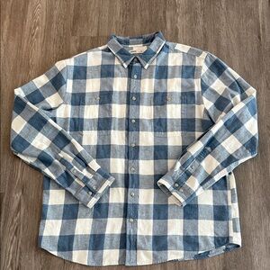 Sonoma Blue and Cream Plaid Men's Shirt size xxl
